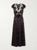 Coraline floral-print satin midi dress
