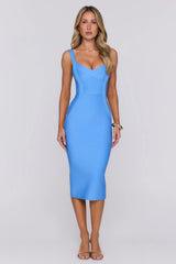 Silhouette Magic Bandage Midi Dress Powder Blue