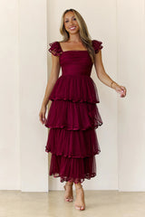 Noir Soirée Maxi Dress Wine