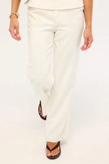 Perfect Stranger Lori Petite High Rise Pants White