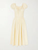 Quinn smocked organic cotton-poplin midi dress