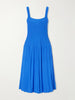 Ellison pleated knitted stretch-jersey midi dress