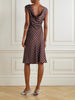 Leo polka-dot TENCEL�?lyocell-blend satin midi dress