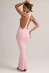 Modal Racerback Maxi Dress in Baby Pink