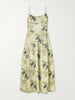 Benoit tiered gathered floral-print ramie midi dress