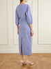 Checked cotton midi dress