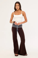 Luck & Trouble Tommi Stripe Knit Pant Brown