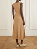 Meier belted ribbed wool and cashmere midi dress