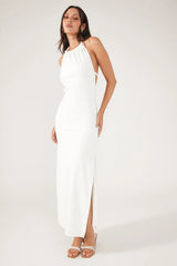 Perfect Stranger Cays Textured Midi Dress Cream
