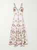 Lorina broderie anglaise cotton-blend midi dress
