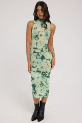 Jgr & Stn Candace Mesh Maxi Dress Candace print