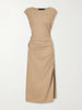 Katia gathered gabardine midi dress