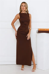 Simple Chic Maxi Dress Brown