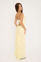 Perfect Stranger Evie Recycled Maxi Dress Yellow