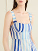 Azzurra Ikat striped cotton midi dress