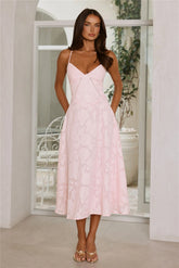 Tide Kissed Midi Dress Pink