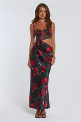Kissed By Roses Maxi Dress Black