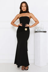 Silhouette Shine Strapless Maxi Dress Black