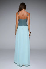 Sleek Society Maxi Dress Teal
