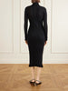 Monet ribbed-knit cotton-blend midi dress