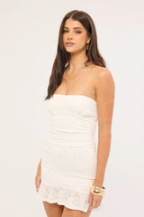 Perfect Stranger Lilo Lace Mini Dress White