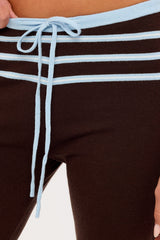 Luck & Trouble Tommi Stripe Knit Pant Brown