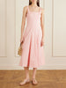 Willow pleated cotton-blend midi dress