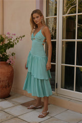 Effortlessly Extra Midi Dress Sage