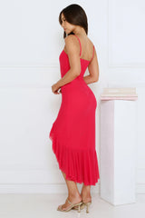 Socialite Chic Mesh Midi Dress Pink