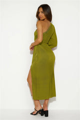 Honey Lover Midi Dress Olive