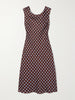 Leo polka-dot TENCEL�?lyocell-blend satin midi dress