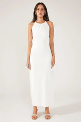 Perfect Stranger Cays Textured Midi Dress Cream