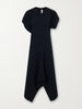 Draped jersey midi dress