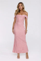 Glow Petal Midi Dress Pink