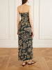 Daphne ruched printed mesh midi dress