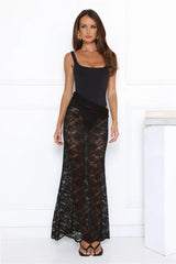 Effortlessly Lace Maxi Dress Black