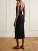 Ruched stretch-jersey midi dress