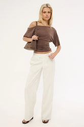Perfect Stranger Astaire Mid Rise Pant Cream