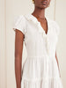 Eliette ruffled brodeire anglaise-trimmed organic cotton midi dress