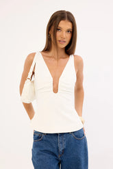 Perfect Stranger Alba Structured Top White