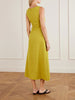 Noemi gathered recycled-crepe midi dress