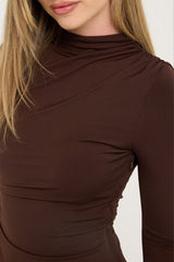 Perfect Stranger Rosie Long Sleeve Maxi Dress Brown