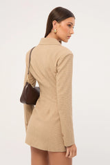 Lioness Cheri Mini Dress Tan Plaid