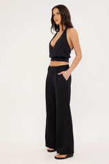 Rusty Beverley Low Rise Suit Pant Black