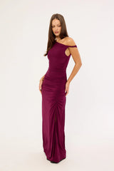 Perfect Stranger Miro Twist Maxi Dress Plum
