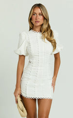 Laila Mini Linen Blend Dress