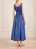 Emmaretta shirred floral-print cotton midi dress