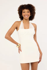 Perfect Stranger Lula Halter Mini Dress White