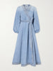 Indra denim midi dress