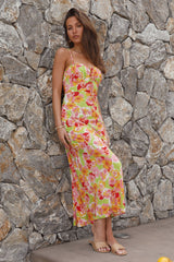 Berry Blossom Midi Dress Pink